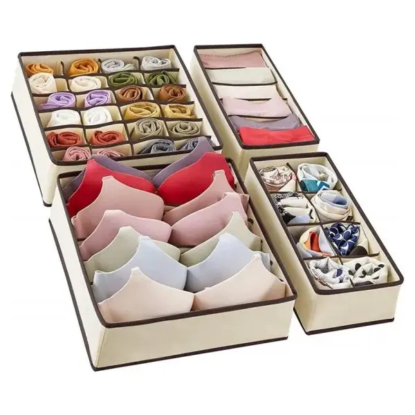 Set organizatoare lenjerie intima compartimentate in sertar