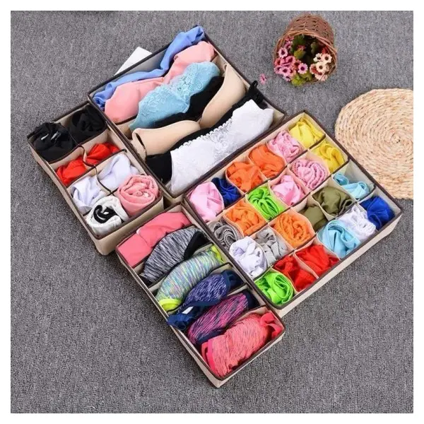 Organizatoare textile pentru sosete si chilotii rulate