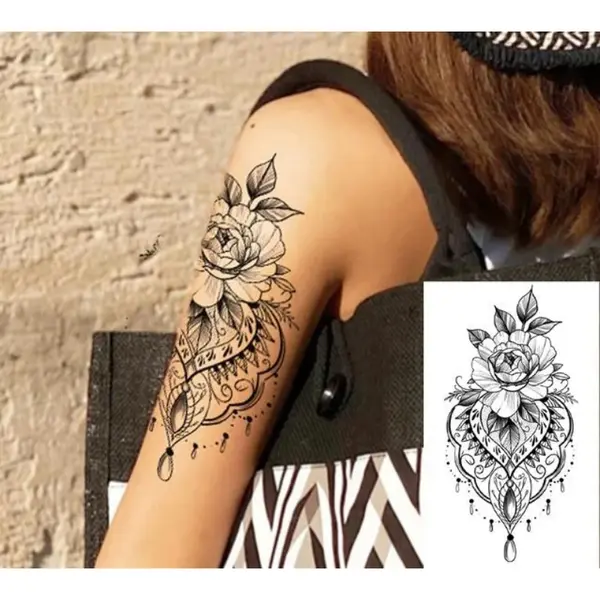 Tatuaj Temporar de Mari Dimensiuni pentru Braț sau Picior, Design Realist, Rezistent la Apă, 30 x 11 cm