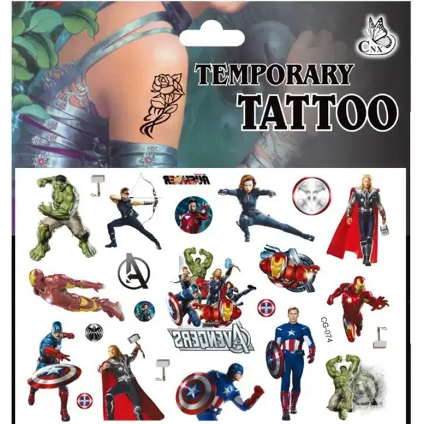 Tatuaje Temporare pentru Copii, Modele Vesele și Colorate, Sigure pentru Piele, Dimensiuni 16 x 11.5 cm