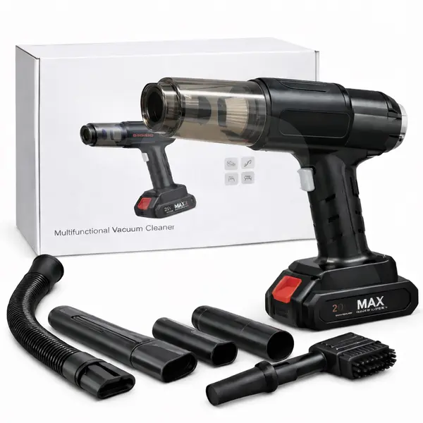 Aspirator auto cu acumulator 6 în 1 cu accesorii și cutie