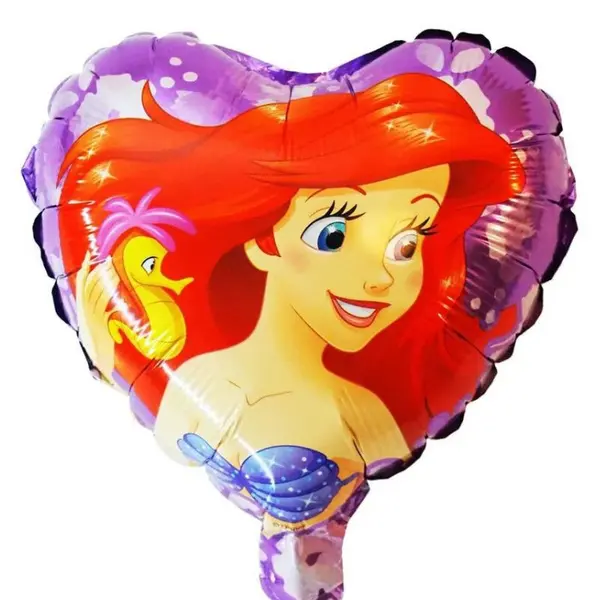Balon din Folie Figurină Ariel în Formă de Inimă 25 x 25 cm