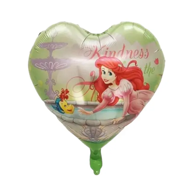 Balon din Folie Figurină Ariel în Formă de Inimă 45 cm