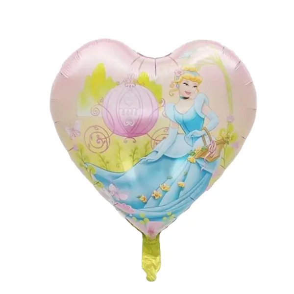 Balon din Folie în Formă de Inimă – Cenușăreasa 45 x 45 cm