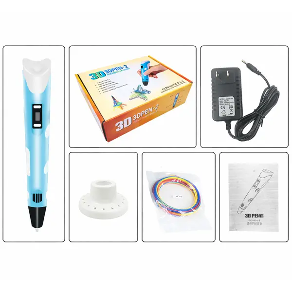 Pachet complet creion de imprimare 3D cu filament, adaptor și manual