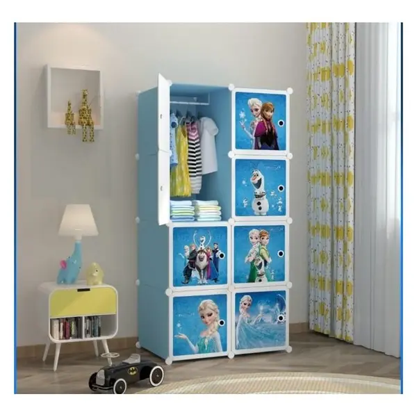 Dulap Modular de Depozitare pentru Copii, Polipropilenă Ecologică, 7 Compartimente, 75 x 47 x 147 cm