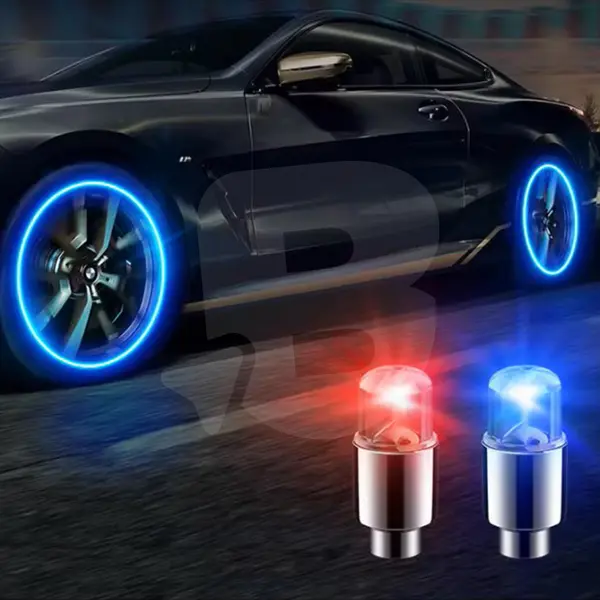 Lumini LED multicolore pentru valve roți pe timp de noapte