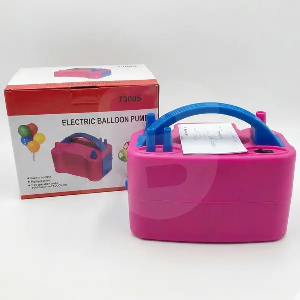 Pompă electrică pentru baloane 600W roz cu albastru