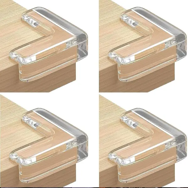 Protecție Colțuri din Silicon Transparent, Formă Rotundă – Set Siguranță Copii