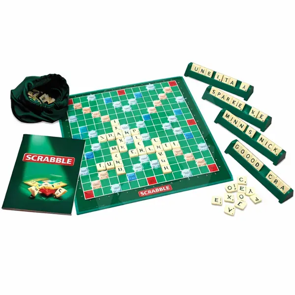 Set complet Scrabble Original cu tablă și accesorii