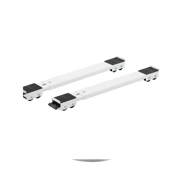 Set 2 Suporturi Mobile Extensibile cu Roți pentru Ridicare și Transport Obiecte Grele, 300 kg, Alb