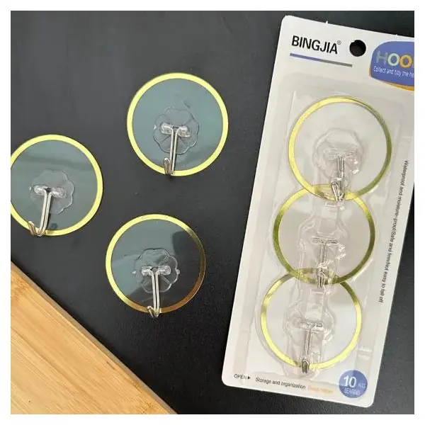 Set 3 cuiere de perete multifuncționale autoadezive transparente