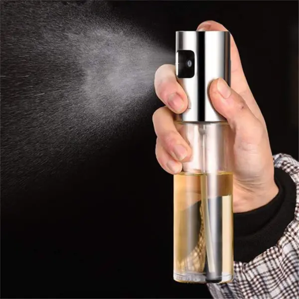 Spray pulverizator pentru ulei sau oțet din inox și sticlă, 17,5 x 4,3 cm