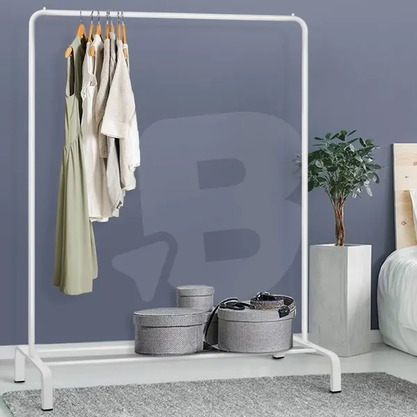 Suport pentru haine multifuncțional alb 140 x 102 x 46 cm