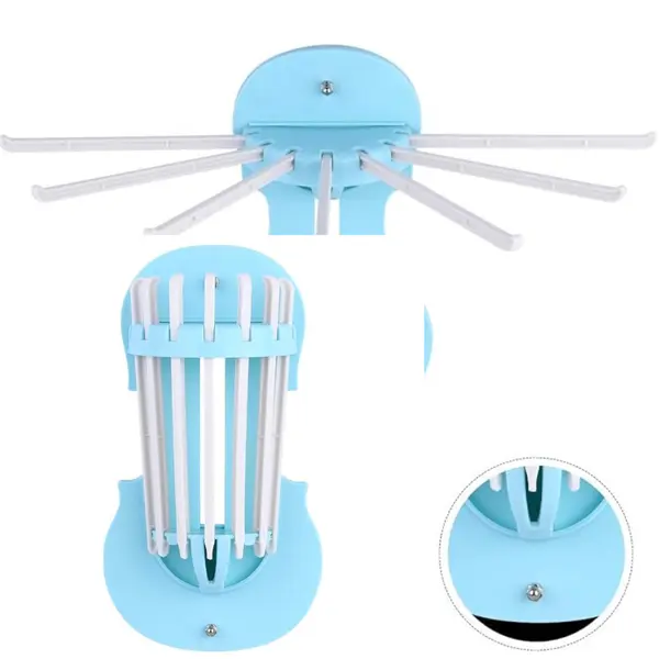 Suport prosoape rotativ cu brațe rabatabile, montare perete, 26 x 14.5 cm