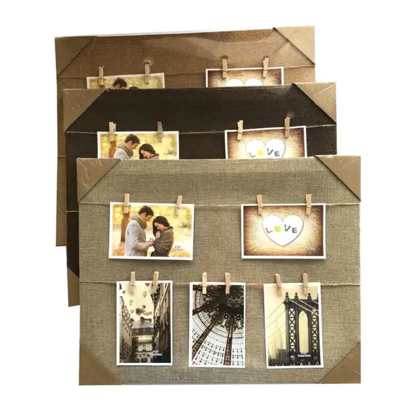 Tablou decorativ cu ramă foto și cârlige pentru fotografii, 30 x 40 cm