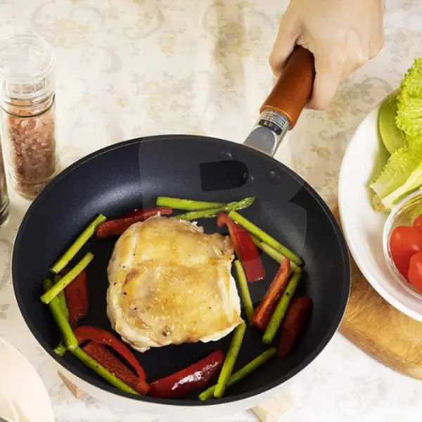 Tigaie wok profesională pentru gătit, 30 cm