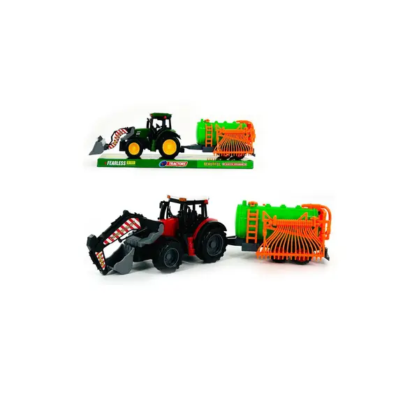 Tractor de Jucărie cu Cisternă și Pulverizator de Câmp, Ansamblu Agricol pentru Tratarea Culturilor, 45 cm
