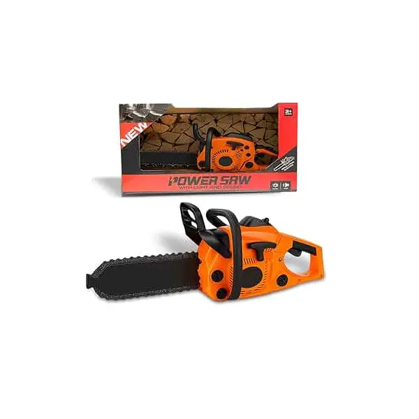 Drujbă de Jucărie pentru Copii, Motoferăstrău Interactiv cu Sunete Reale și Lanț Mobil