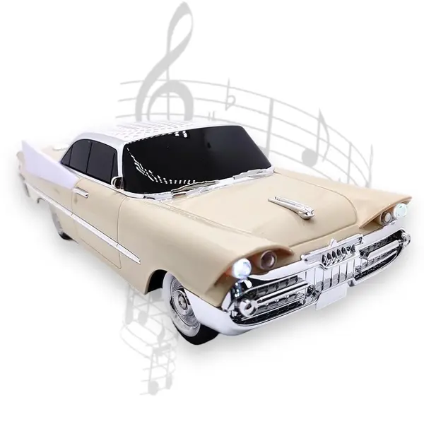 Mașină-Boxă Bluetooth Dodge 59, Radio FM, MP3, Stereo HIFI, 28 cm – Crem