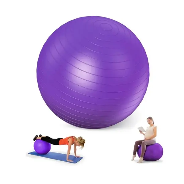 Minge Pilates și Fitness, Diametru 75 cm – Culoare Violet (Mov)