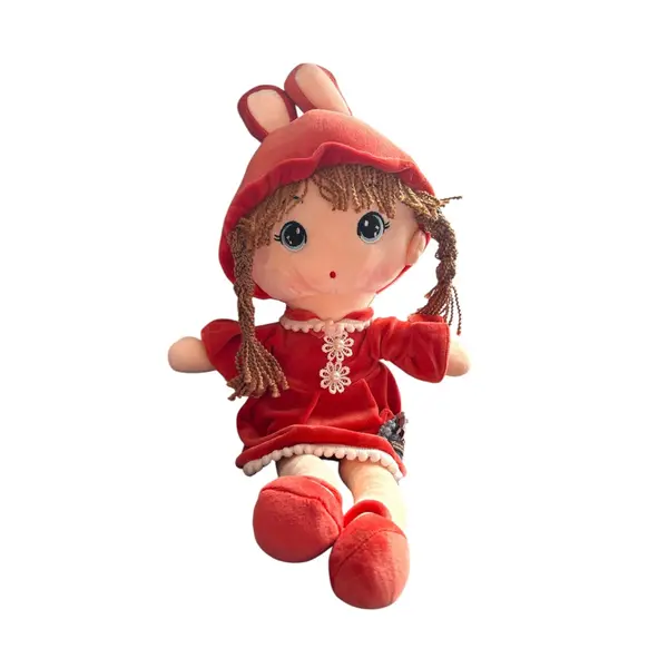 Păpușă de Pluș Muzicală „Îngerașul Meu”, 50 cm, Culoare Roșu – Jucărie cu Rugăciune