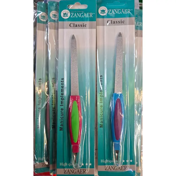 Set 12 Instrumente Manichiură 2 în 1, Pilă Metalică și Chiuretă pentru Cuticule, Calitate Premium