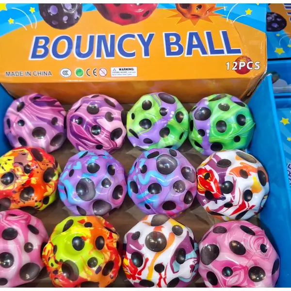 Set 12 Mingi cu Lumină LED Multicolore, Calitate Superioară, Design Texturat și Transparent, 6.5 cm