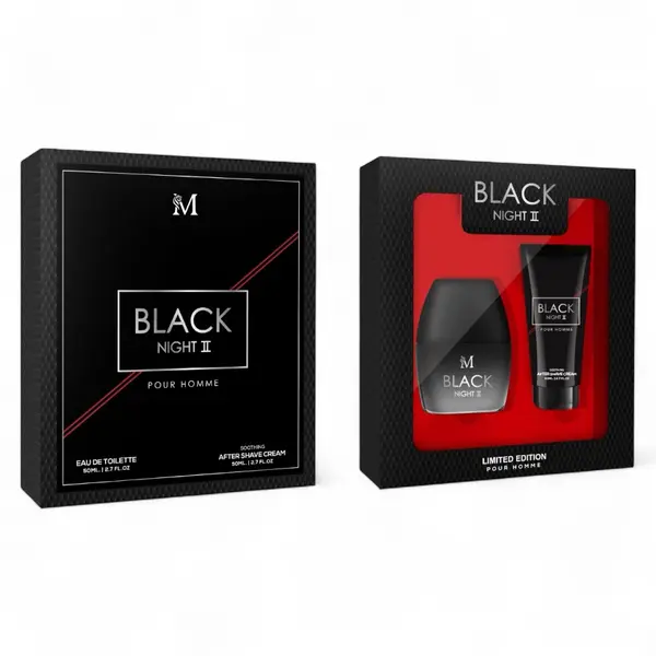 Casetă Cadou Bărbați M BLACK NIGHT II (Parfum 50 ml + Cremă After Shave 50 ml)