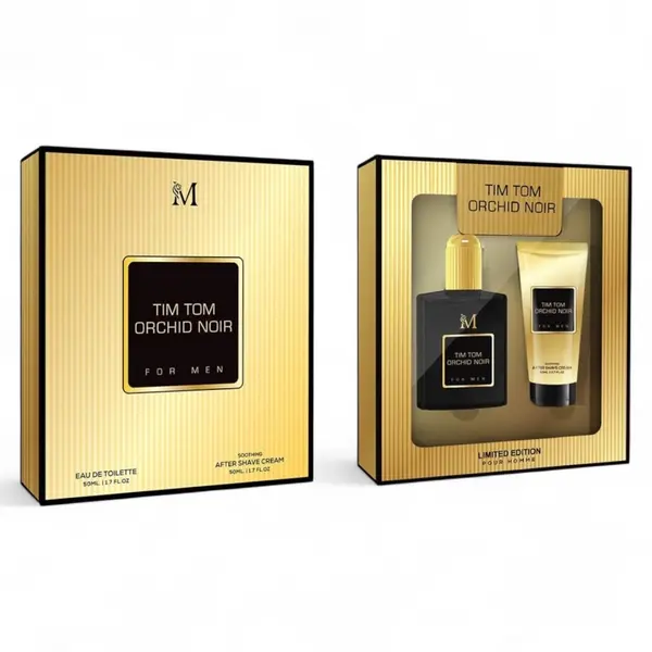 Casetă Cadou Bărbați TIM TOM ORCHID NOIR (Parfum 50 ml + Gel de Duș 50 ml)