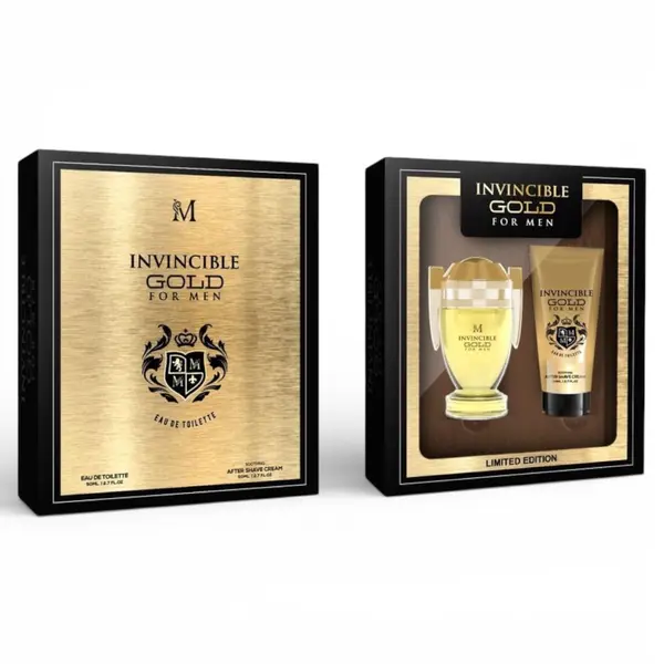 Casetă Cadou Bărbați INVINCIBLE GOLD FOR MEN (Parfum 50 ml + Cremă After Shave 50 ml)