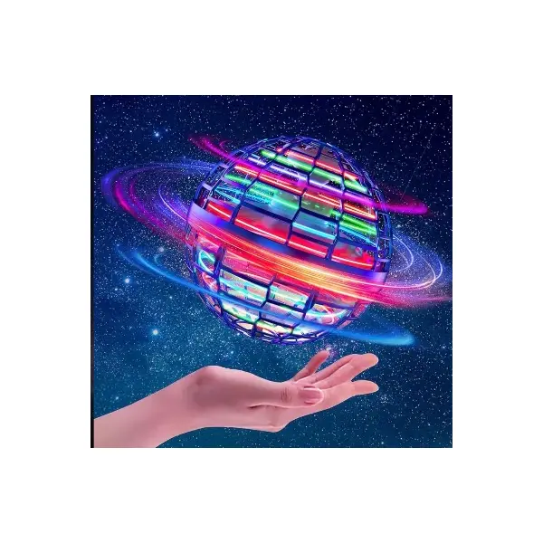 Minge Zburătoare Flynova Pro, Minidronă OZN cu Iluminare LED și Telecomandă, Spinner Interactiv