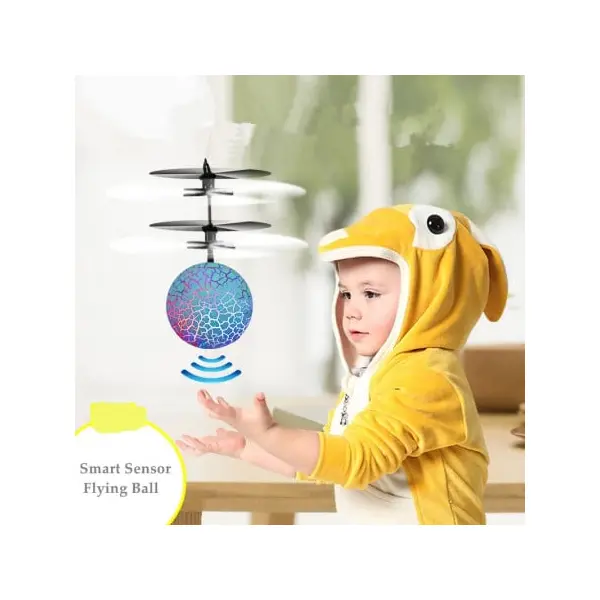 Minge Zburătoare Interactivă cu Inducție și Senzori Infraroșu, Iluminare LED Multicolore, Reîncărcabilă USB