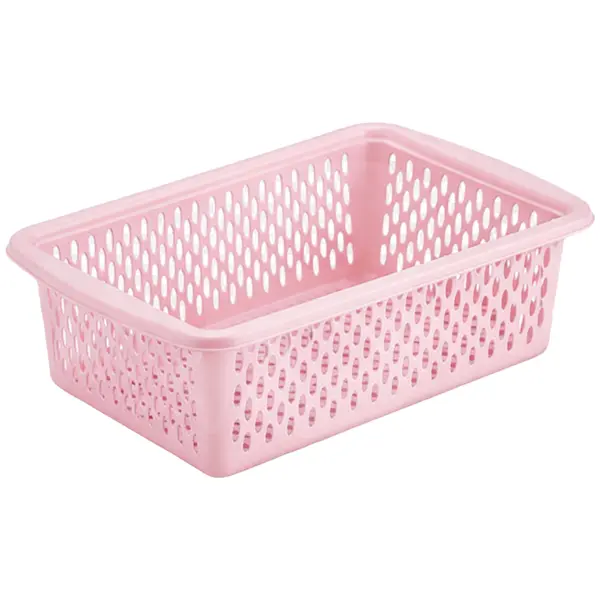 Coș de Depozitare Dreptunghiular din Plastic, 22x15x8 cm, Design Perforat