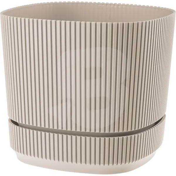 Ghiveci din Plastic pentru Flori FLORA, Capacitate 2,3 L, Formă Pătrată