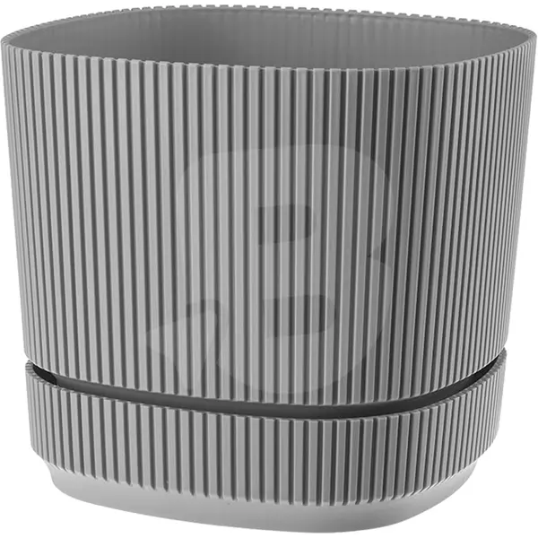 Ghiveci din Plastic pentru Flori FLORA, Capacitate 1,2 L, Formă Pătrată