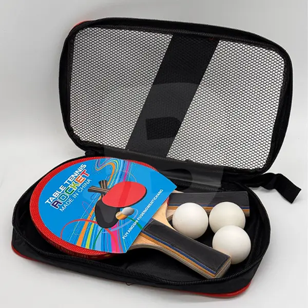 Set Complet Tenis de Masă (Ping Pong): 2 Palete, 3 Mingi și Husă de Transport