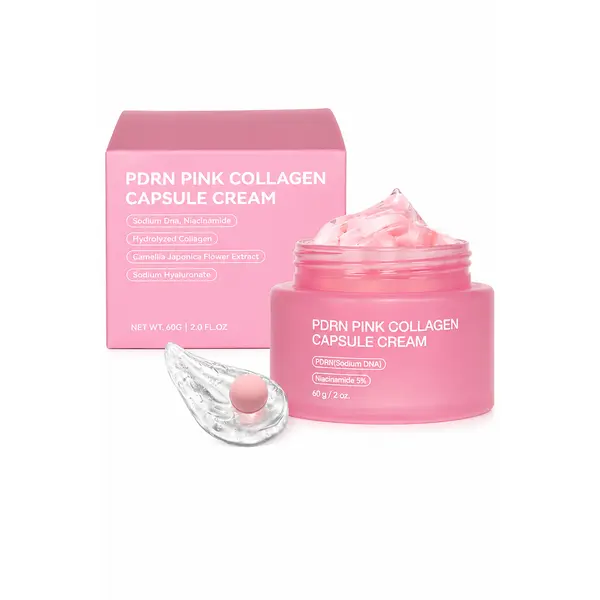Cremă Facială PDRN Pink Collagen Capsule Cream, Model Anti-Age cu Niacinamide, 50 ml, Hidratare Intensă & Regenerare