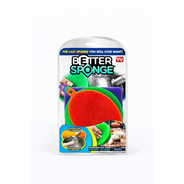 Burete din Silicon Better Sponge, Model Multifuncțional Antibacterian, Set Curățare Vase & Bucătărie, Dimensiune Universală