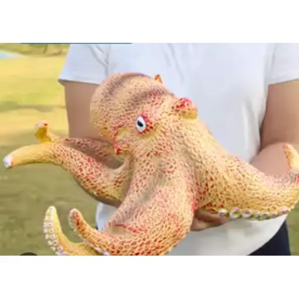 Figurină Mare Caracatiță de Mare din Cauciuc Moale PVC Premium, Jucărie Educativă și de Colecție cu Detalii Realiste pentru Copii și Pasionați de Viața Oceanică