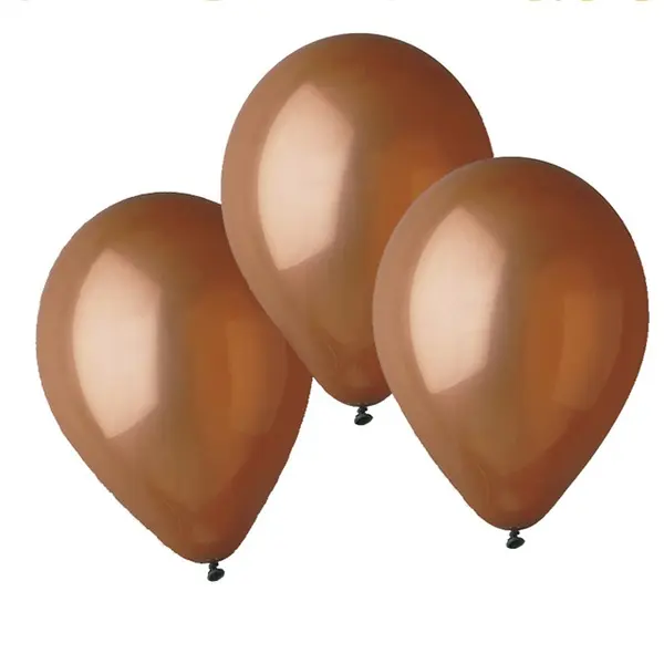 Set 10 Baloane din Latex Rotunde, Culoare Maroniu Metalizat Premium, Accesorii pentru Decor Petreceri și Aniversări