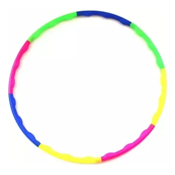 Cerc Gimnastică pentru Copii, Demontabil, Diametru 60 cm, Format din Segmente Multicolore