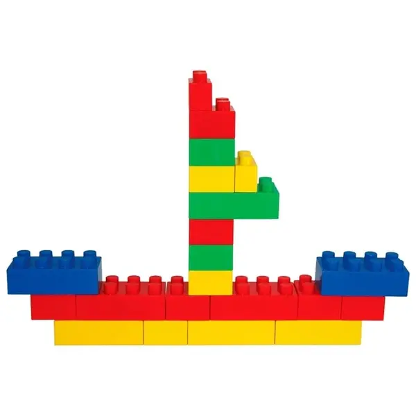 Set Joc de Construcție Interactiv pentru Copii, Blocuri Colorate Tip Legos, Model Creativ
