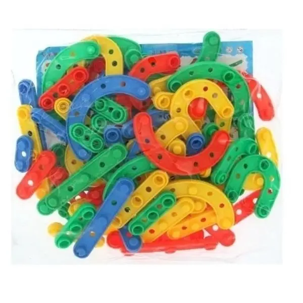 Set Joc de Construcție Interactiv tip Potcoave, Multicolor, Joc Educativ pentru Creativitate