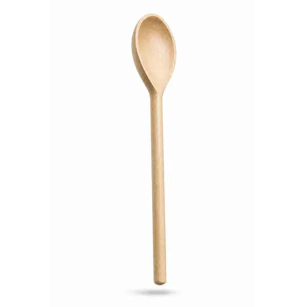 Lingură de lemn clasică pentru gătit și servire, lungime 30 cm, finisaj natural