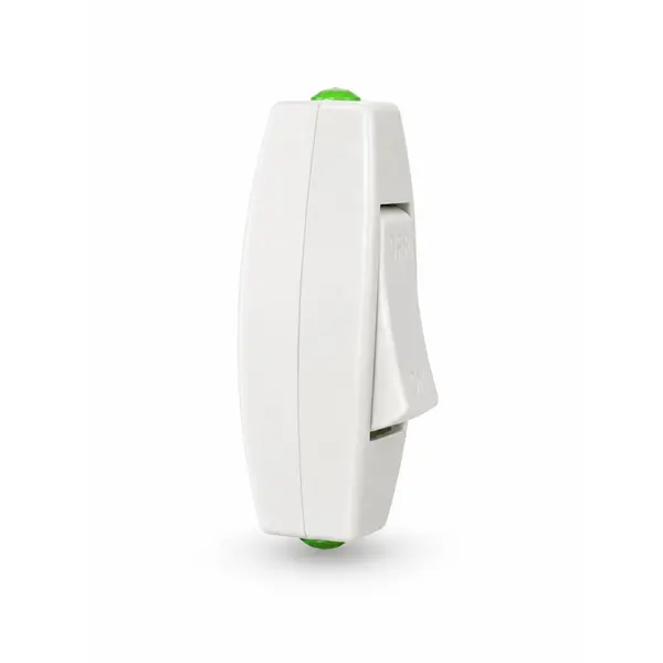 Întrerupător pe Cablu pentru Lampă, Mecanism ON/OFF, 6A - 250V, Plastic ABS Termorezistent, Alb