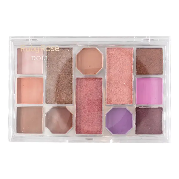 Ruby Rose Party Rose-Violet – Paletă Farduri Profesionale cu 12 Nuanțe