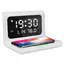 Ceas decorativ cu stație de încărcare wireless 3 în 1, 10W, afișaj LED