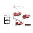 Set de 2 mașini de pompieri metalice Fire Rescue Team 1:24 6511110050563 CON-238