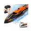 Barca cu telecomanda iUni HJ812, RC Racing Speed Boat Drift, Viteza 25 km/h, 2.4GHz, Portocaliu CON-360